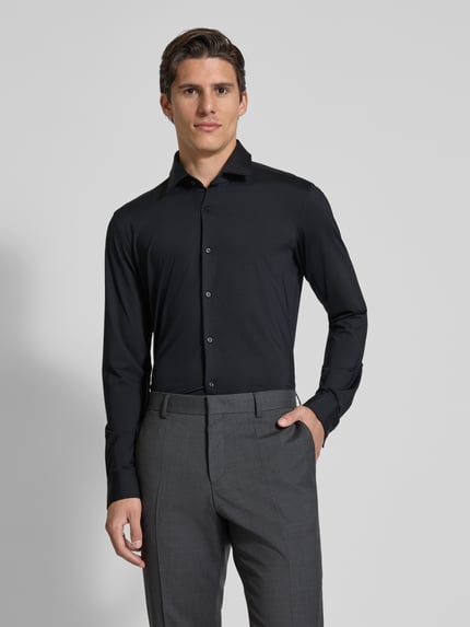 HUGO Slim Fit Businesshemd aus reiner Baumwolle Modell 'KENNO' Black 4