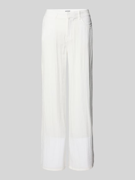 Weekday Straight Leg Stoffhose in Crinkle-Optik Modell 'Sander' Offwhite 2