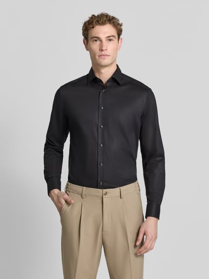 OLYMP Modern Fit Businesshemd aus reiner Baumwolle Black 4