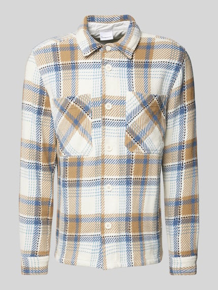 KnowledgeCotton Apparel Overhemdjack met kentkraag Offwhite - 2