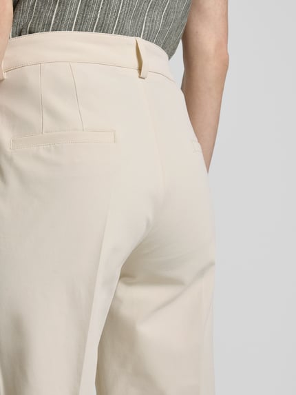 CAMBIO Spodnie materiałowe o kroju slim fit w kant model ‘KATHREEN’ Beżowy 3
