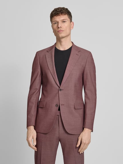 Strellson Slim Fit Anzugsakko mit Woll-Anteil Dunkelrot 4