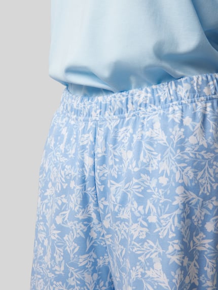 Mey Pyjama mit Rundhalsausschnitt Hellblau 2