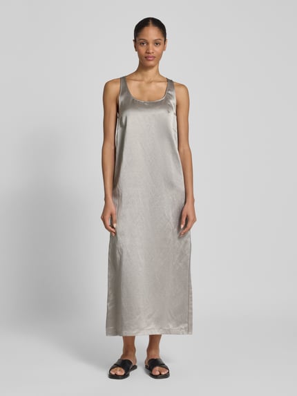 Luisa Cerano Midikleid mit Leinen-Anteil Silber 4