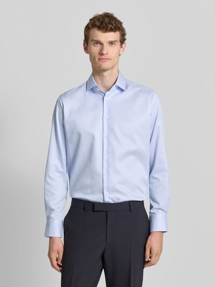 Christian Berg Men Regular Fit Businesshemd in Premiumqualität mit Haifischkragen Bleu 4