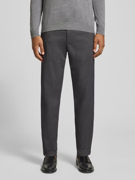 BOSS Orange Regular Fit Stoffhose mit elastischem Bund Anthrazit 4