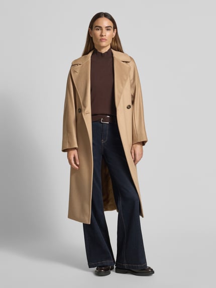 Weekend Max Mara Płaszcz wełniany o kroju regular fit z czystej żywej wełny model ‘RESINA’ Camel 1