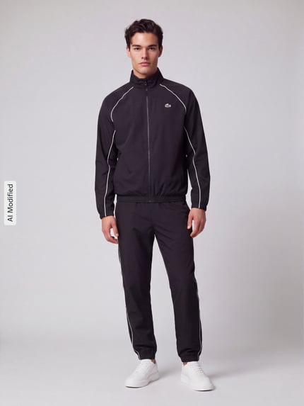 Lacoste Sport Regular Fit Trainingshose mit Logo-Patch Black 1
