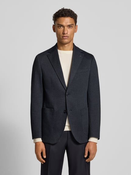 HECHTER PARIS Regular fit 2-knoops colbert met reverskraag Blauw - 4