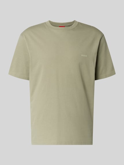 Produktfoto, Relaxed Fit T-Shirt mit Rückenprint von HUGO, bawełna, kolor wielokolorowy, krój relaxed fit, nadruk z logo, okrągły dekolt, krótki rękaw
