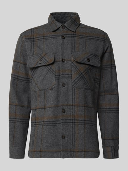 JACK & JONES Premium Freizeithemd mit Knopfleiste Modell 'RAYLE' Anthrazit 2