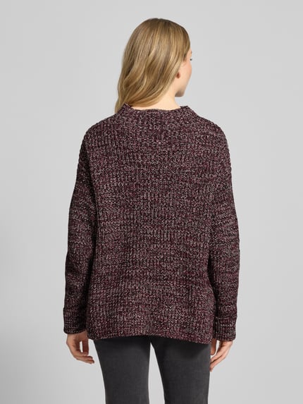 Selected Regular fit gebreide pullover van katoenmix, model 'SELMA' Prune - 5