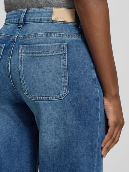 zero Jeansy o kroju wide fit z kieszeniami z patką Jeansowy niebieski 3