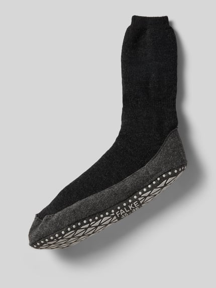 Produktfoto, Skarpety z mieszanki żywej wełny, jednokolorowy design, prążkowany ściągacz, model 'COSYSHOES' od FALKE.