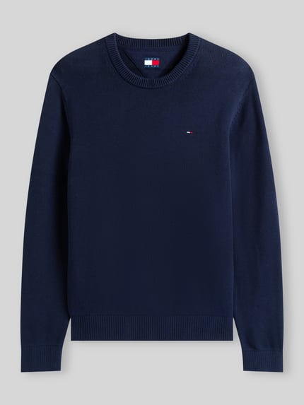 Tommy Jeans Regular Fit Pullover aus reiner Baumwolle Dunkelblau 2