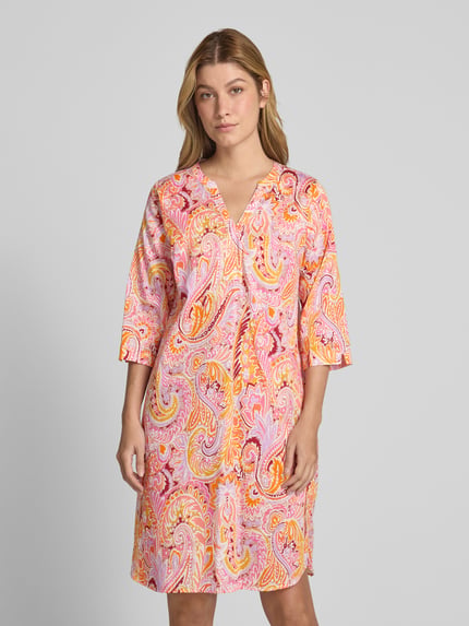 Smith and Soul Knielanges Kleid mit V-Ausschnitt Apricot 4