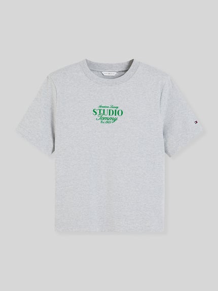 Tommy Hilfiger T-shirt met logoprint Lichtgrijs - 2