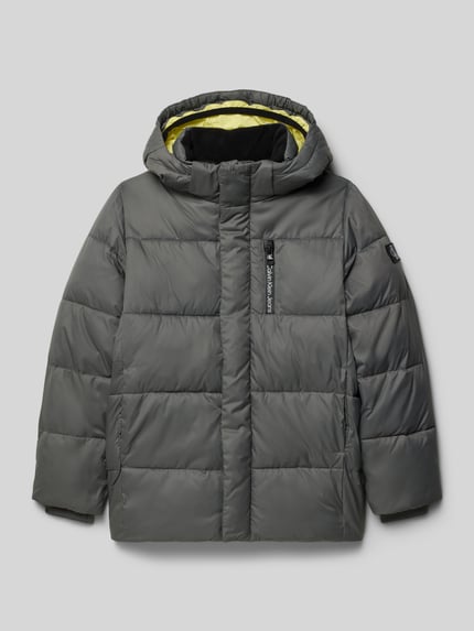 Calvin Klein Jeans Gewatteerd jack met capuchon Middengrijs - 1