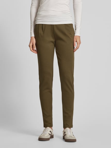ICHI Sweatpants met tunnelkoord, model 'KATE' Olijfgroen - 4