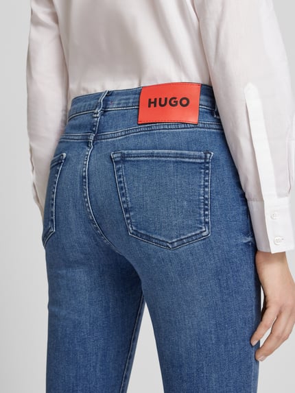 HUGO Skinny fit jeans in 5-pocketmodel Blauw - 3