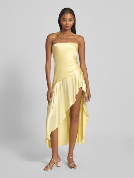 Bardot Abendkleid mit Nahtreißverschluss Modell 'LORENZA' Hellgelb 4