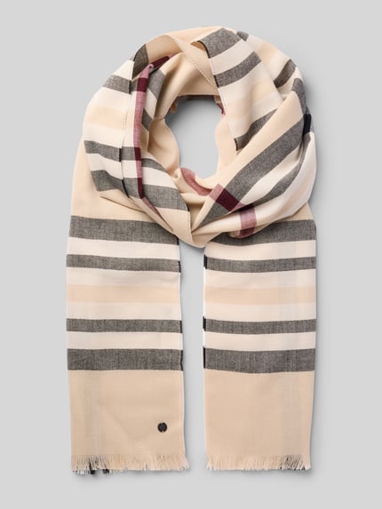 FRAAS Sjaal met ruitmotief Beige - 1