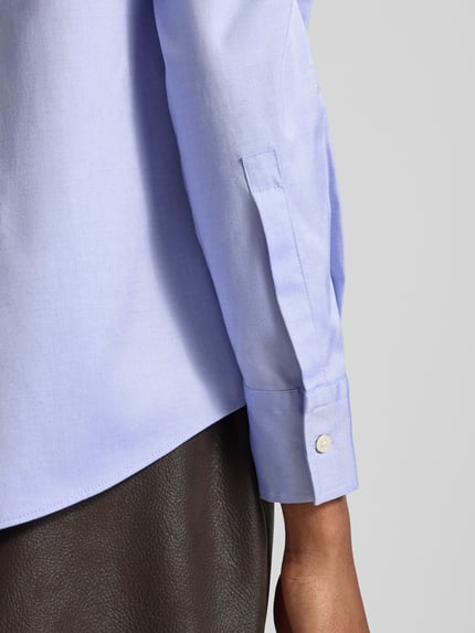 BOSS Regular Fit Langarmbluse aus reiner Baumwolle Modell 'Baisana' Hellblau 3