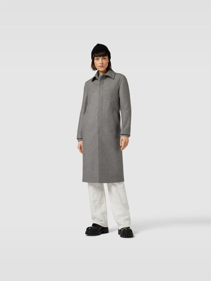 Filippa K Lange jas met platte kraag Donkergrijs - 4
