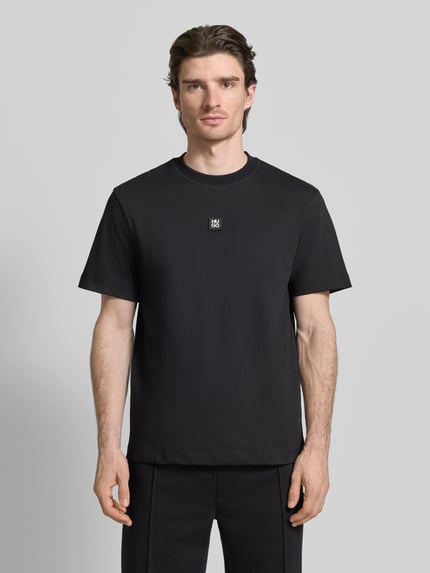 HUGO Regular Fit T-Shirt mit Baumwoll-Anteil Modell 'DILANSO' Black 4