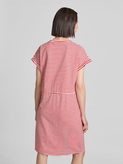 b.young Knielange jurk met tunnelkoord, model 'PANDINNA' Rood - 5