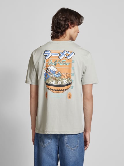ONLY & SONS T-Shirt mit Rundhalsausschnitt Modell 'KEANE' Hellgrau 5