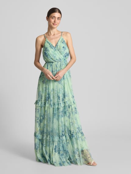 Lace & Beads Abendkleid im Stufen-Look Hellgruen 4