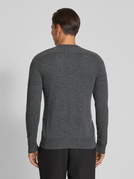 FTC Cashmere Sweter z kaszmiru z okrągłym dekoltem Antracytowy 5