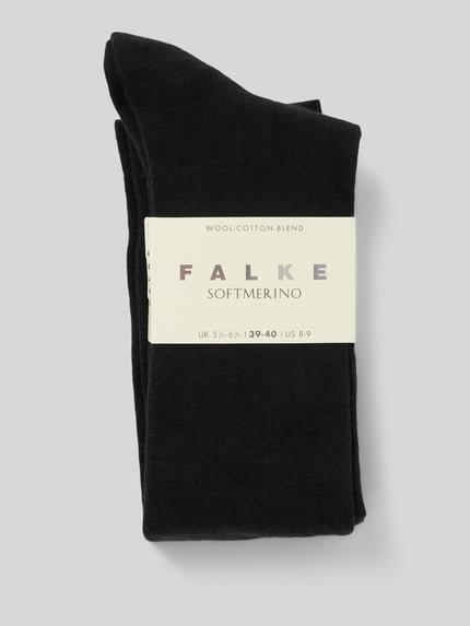 FALKE Sokken met labelstitching Zwart - 3
