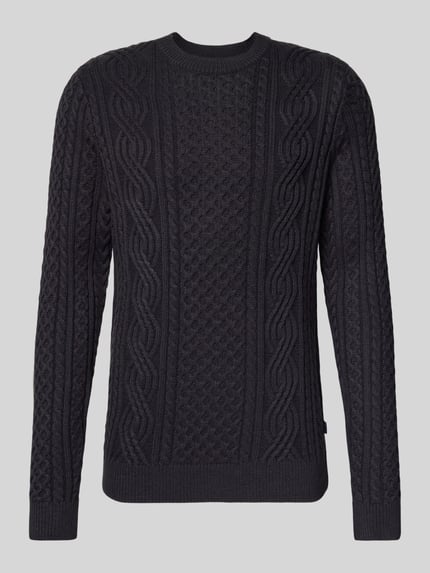 JACK & JONES Premium Gebreide pullover met ribboorden, model 'BLUSEAN' Marineblauw - 2
