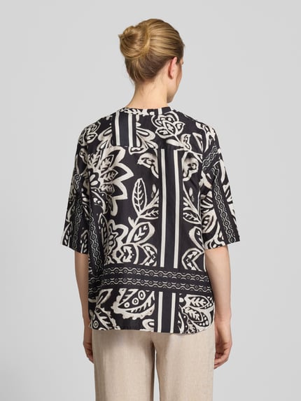 Emily Van den Bergh Blouseshirt met V-hals BLACK - 5