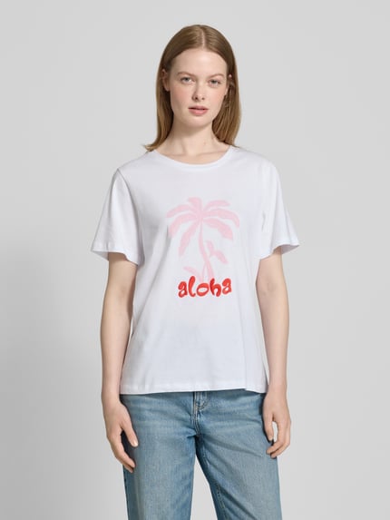 Smith and Soul T-Shirt mit Motiv-Stitching Weiss 4