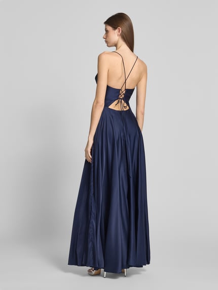Hey Kyla Abendkleid mit rückseitiger Schnürung Dunkelblau 5