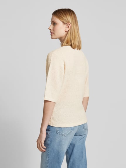 (THE MERCER) N.Y. Gebreide pullover met ribboorden Zand gemêleerd - 5