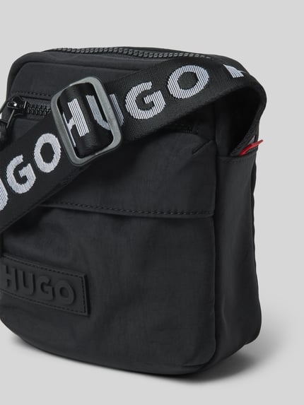 HUGO Torba na ramię z naszywką z logo model ‘Colyns’ BLACK 3