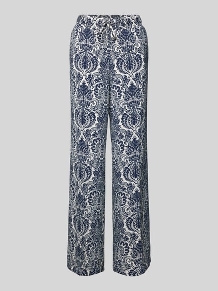 CAMBIO Wide Leg Stoffhose mit Tunnelzug Modell 'AVRIL' Marine 2