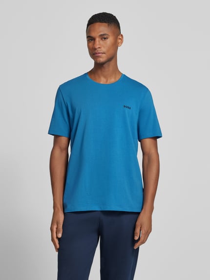 BOSS Regular Fit T-Shirt aus Baumwoll-Mix Blau 4