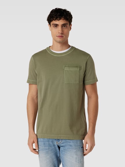 JOOP! JEANS T-Shirt mit aufgesetzter Brusttasche Modell 'Caspar' Oliv 4