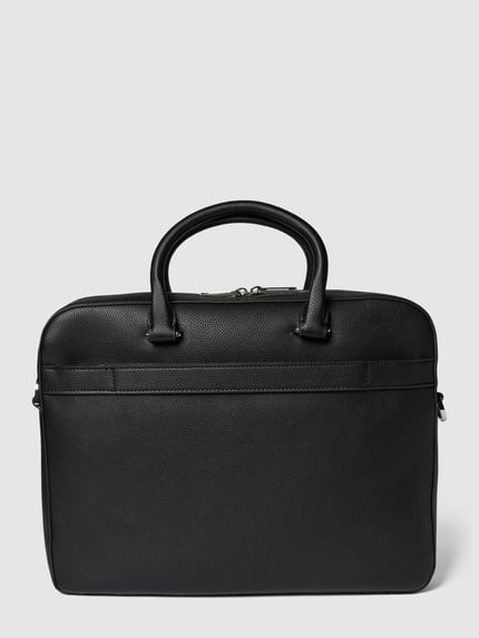 BOSS Torba na laptop z detal z logo model 'Ray' Czarny 4