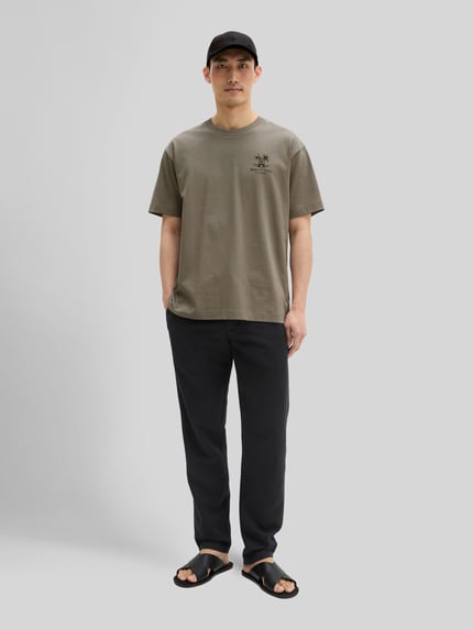 Marc O'Polo Relaxed Fit T-Shirt aus reiner Baumwolle Mittelgrau 1