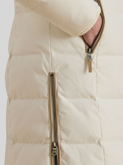 Lauren Ralph Lauren Regular Fit Daunenmantel mit Besatz aus Webpelz Ecru 3