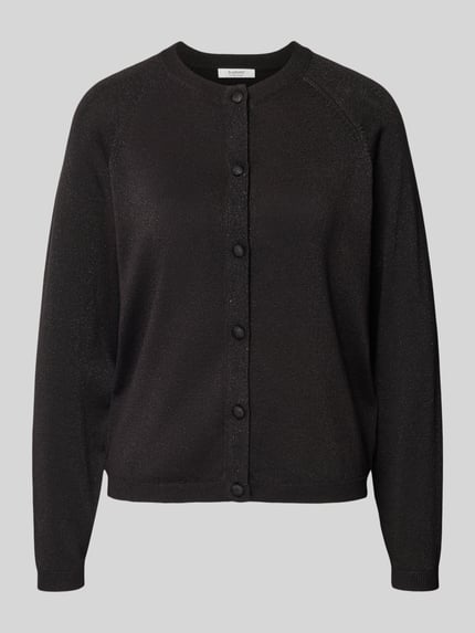 b.young Schimmernder Cardigan aus Viskose-Mix Modell 'MOBBE' Black 2