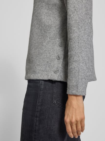 Tom Tailor Regular fit sweatshirt met viscose Lichtgrijs gemêleerd - 3