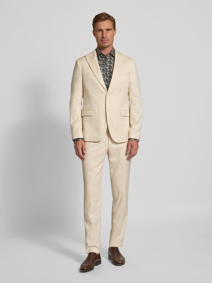 Jake*s Regular Fit Business-Hemd mit Knopfleiste Marine 1