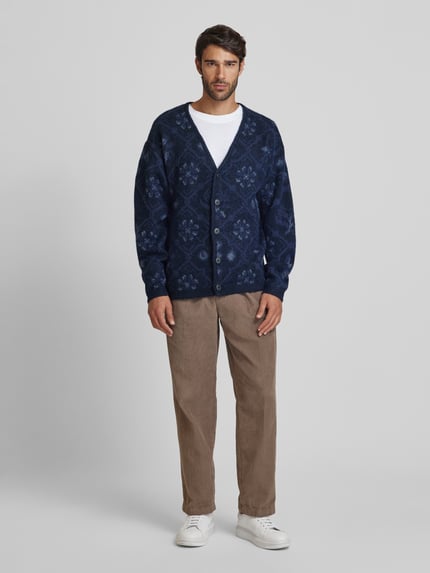 JACK & JONES Premium Cardigan met V-hals, model 'UMAGNE' Donkerblauw - 1